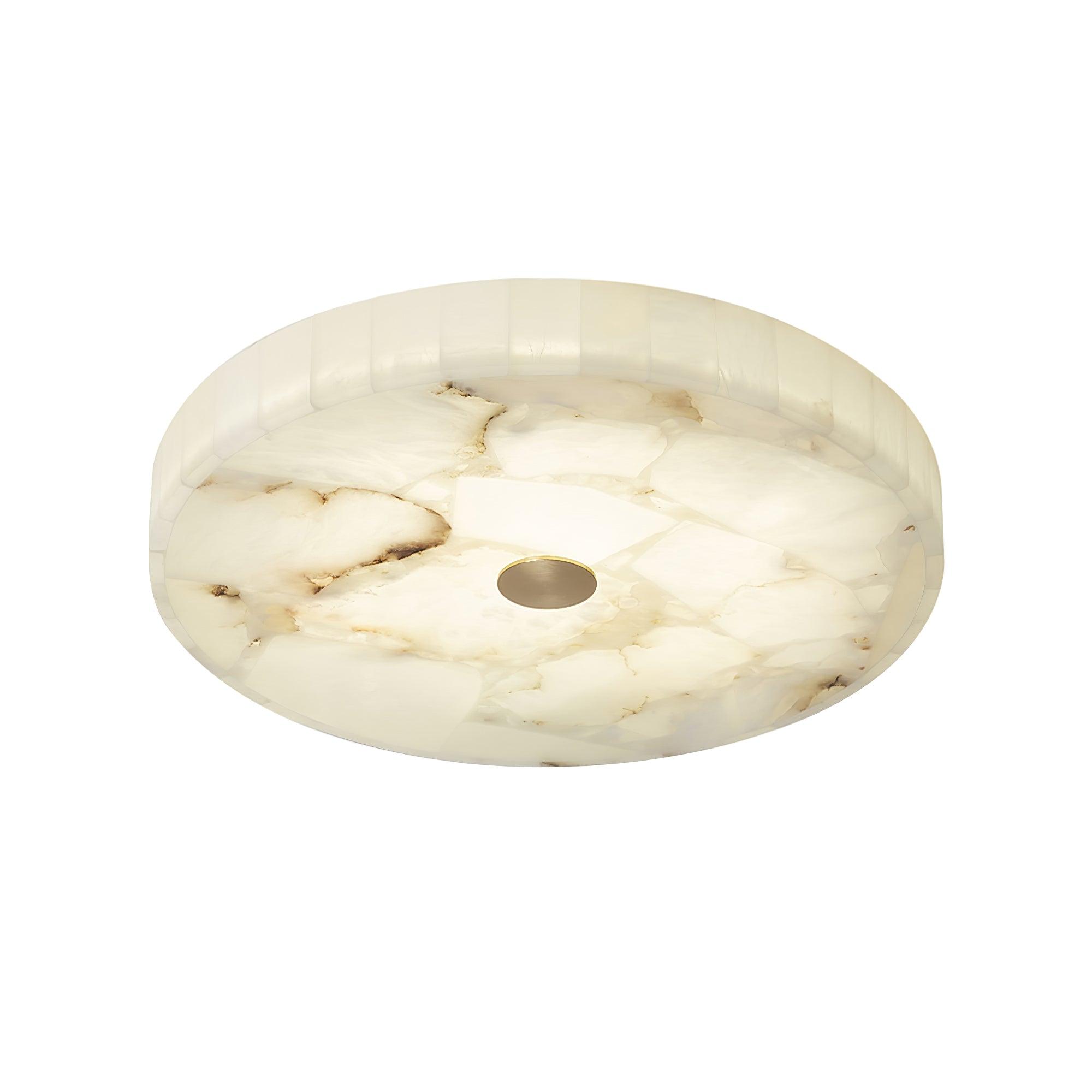 Ronde Plafondlamp Albast Mozaïek ø40cm Natuursteen Dimbaar Geïntegreerde LED Warm Wit 3000K Plafondverlichting Scandinavisch Design Woon- Slaapkamer Eetkamer Entree Inbouwlamp | Sansoti