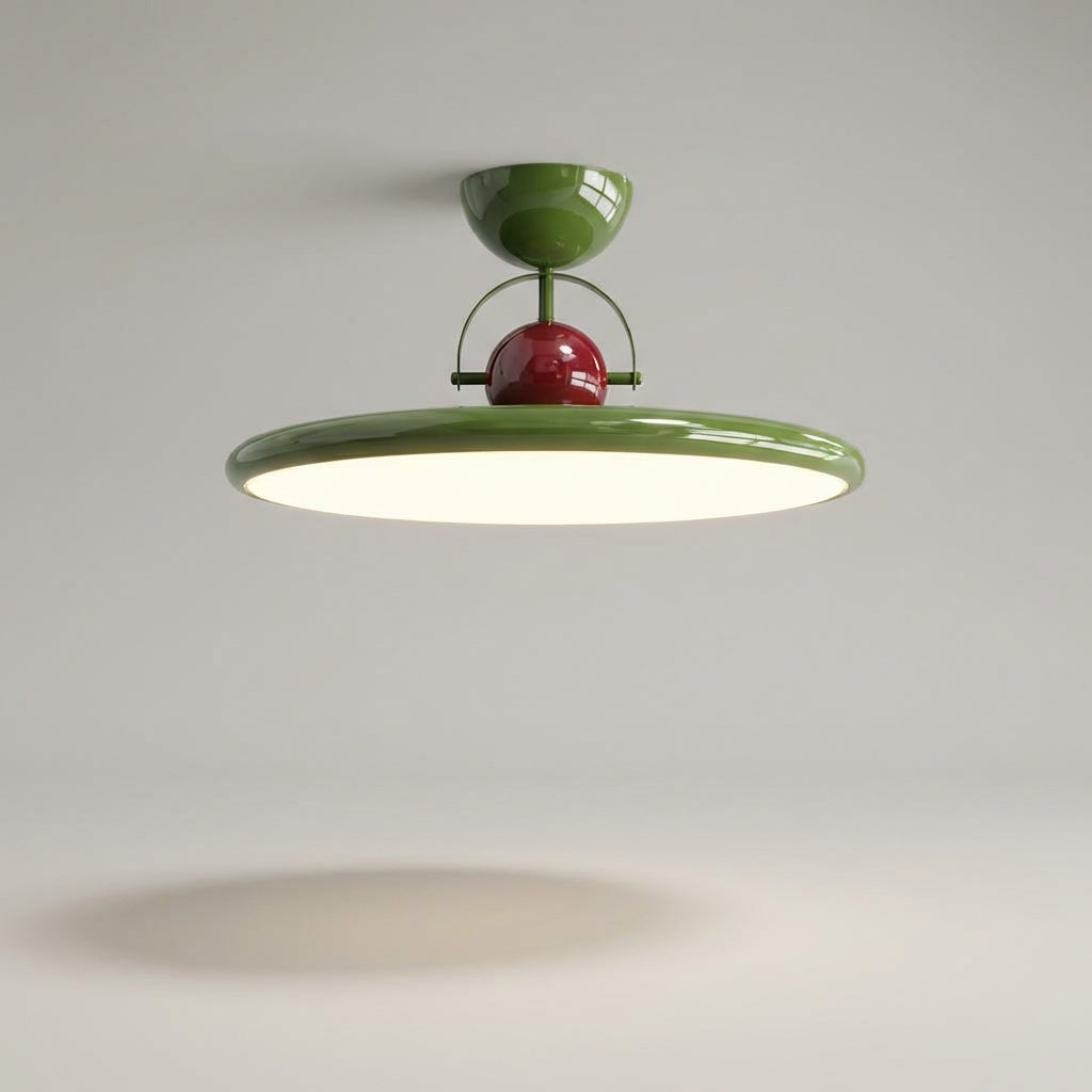 Plafondlamp LED Acryl Metaal Groen 40-50 cm Woonkamer Eetkamer Slaapkamer Retro Design Plafonnière Dimbaar Sfeerverlichting | Sansoti