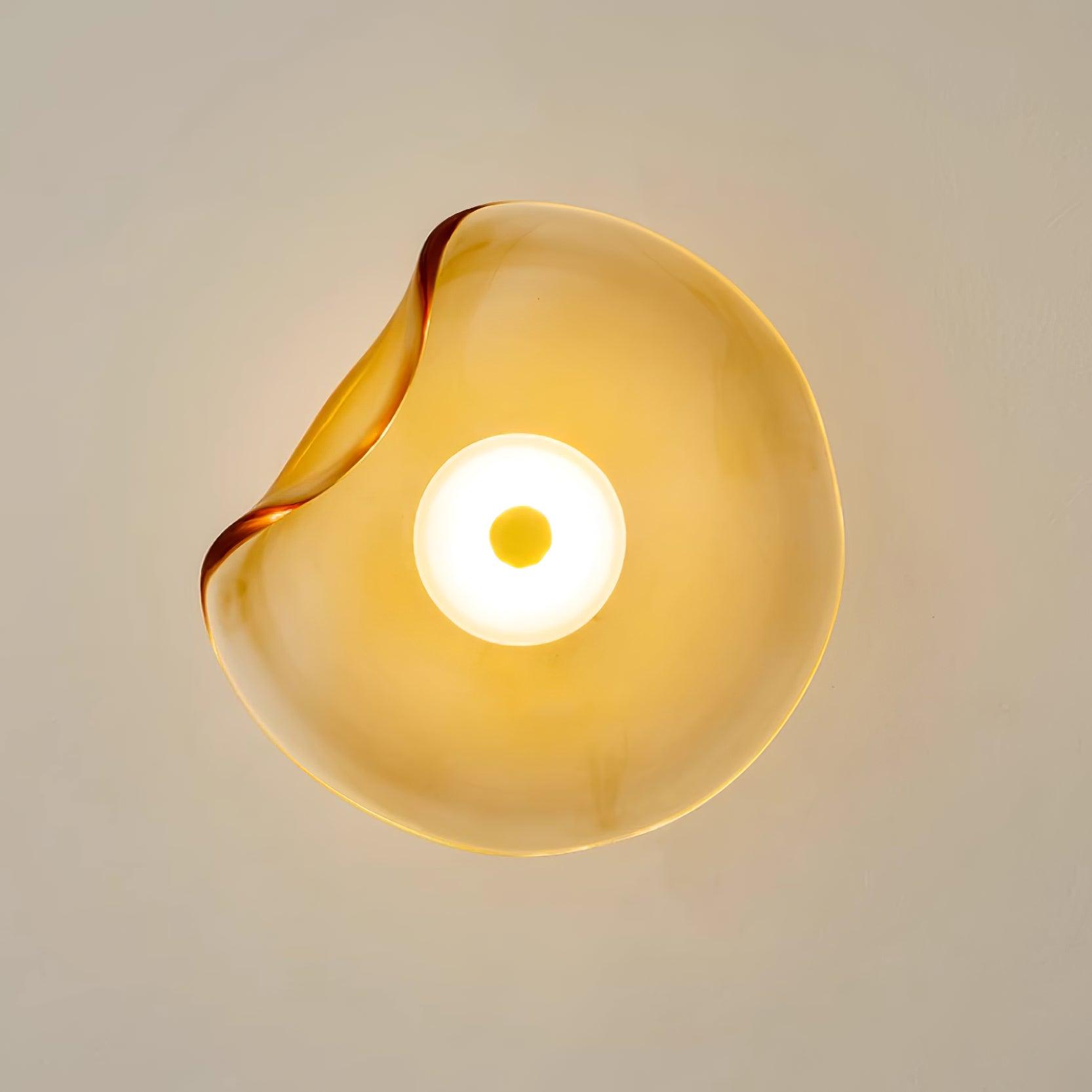 Applique Murale Verre LED 3000K Ambre Design Organique Salle de Bain Salon Éclairage Mural Moderne Lampe d'Ambiance Résistante à l'Humidité | Restfield