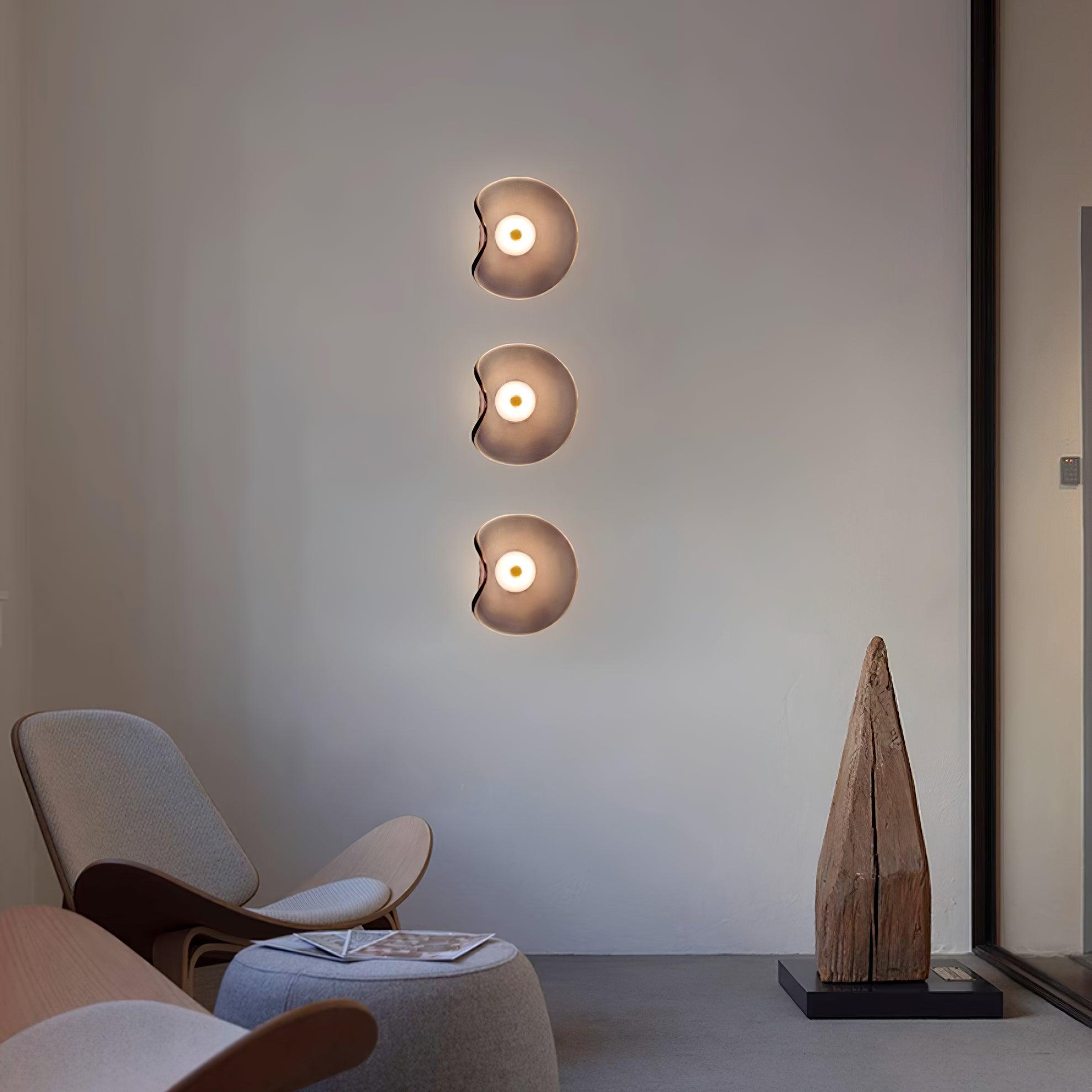 Applique Murale Verre LED 3000K Ambre Design Organique Salle de Bain Salon Éclairage Mural Moderne Lampe d'Ambiance Résistante à l'Humidité | Restfield