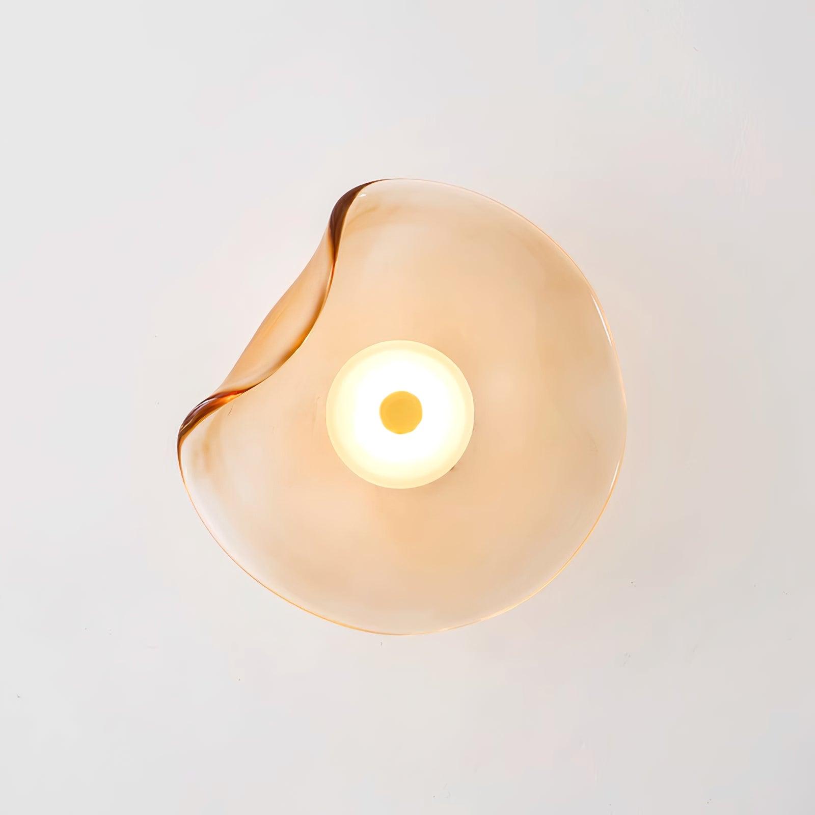 Applique Murale Verre LED 3000K Ambre Design Organique Salle de Bain Salon Éclairage Mural Moderne Lampe d'Ambiance Résistante à l'Humidité | Restfield