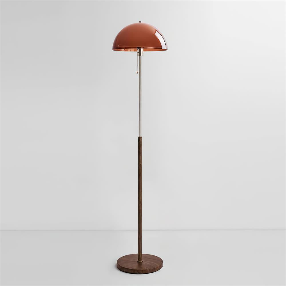 Tavino vloerlamp hout metaal amber woonkamer leeslamp retro design sfeerverlichting moderne staande lamp | Sansoti