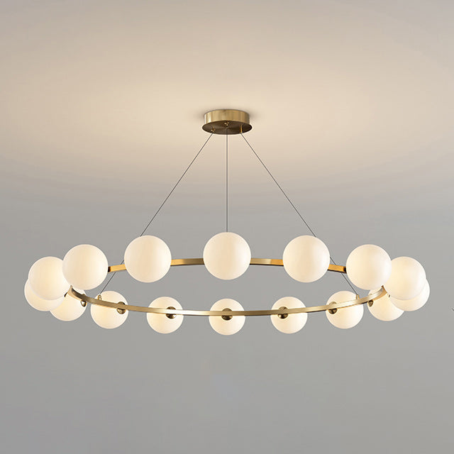 Moderne Kroonluchter met Glazen Kappen – Stijlvol Metalen Design voor Eetkamer Woonkamer Slaapkamer Restaurant | Sansoti
