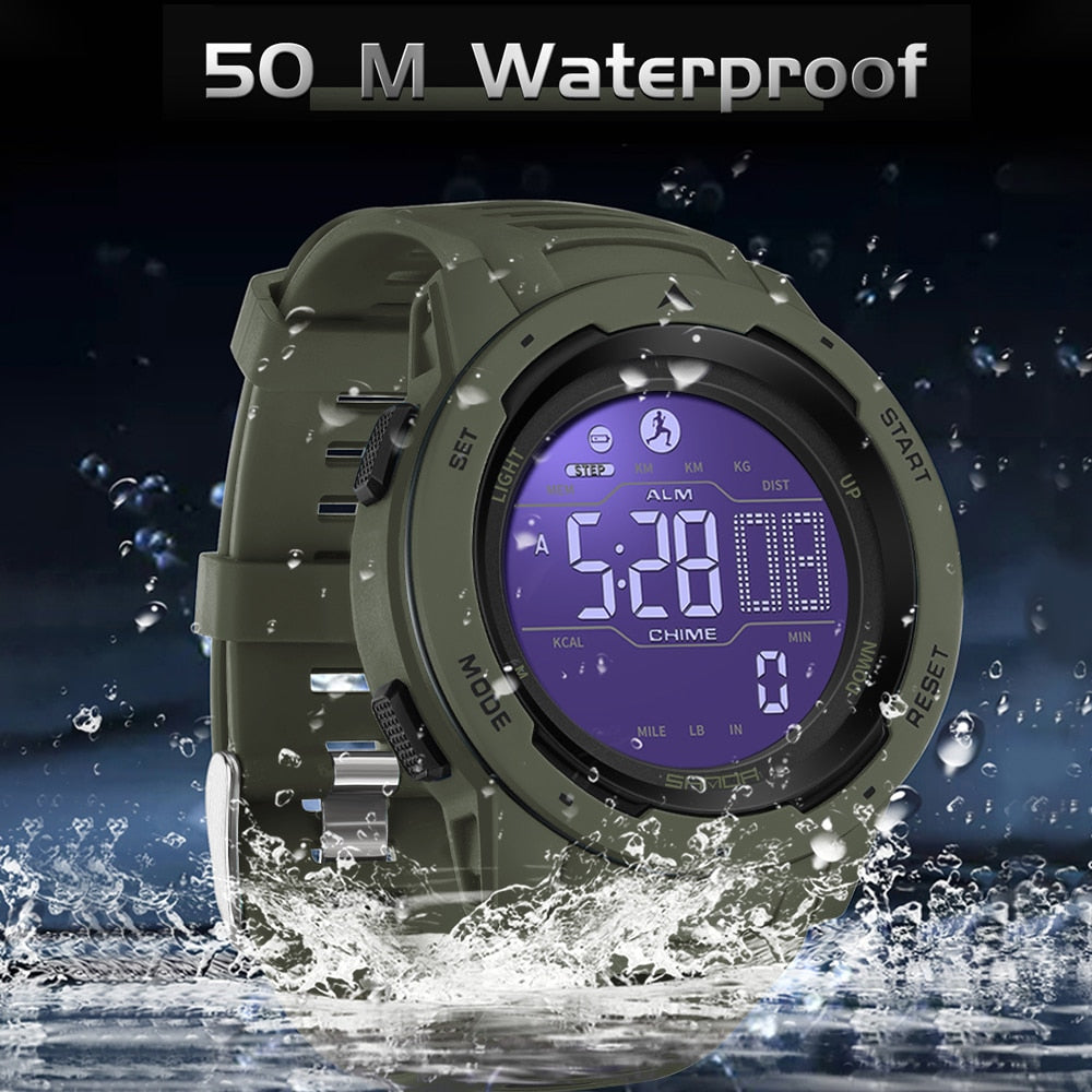 Digitaal Sporthorloge met Stappenteller – Waterbestendig Outdoorhorloge 5 Bar Waterdicht | Sansoti