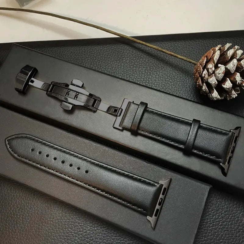 Lederarmband für Smartwatch, verstellbares Armband aus echtem Leder, klassisches Design, Premium, stilvolles Accessoire | Sansoti
