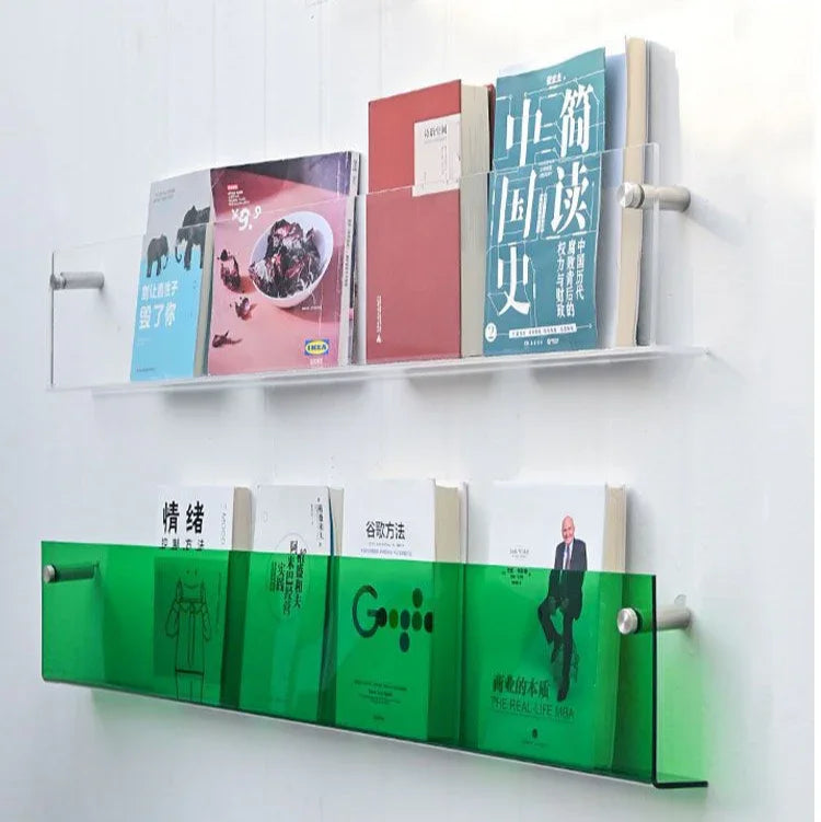 Wandregal PVC schwebender Zeitschriftenhalter 40cm 50cm 80cm Bücher Wohnzimmer Modern | Restfield