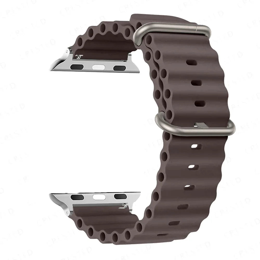Bracelet de smartwatch en silicone, résistant à l’eau et respirant, bracelet de montre et bracelet de sport unisexes, bracelet de remplacement | Sansoti