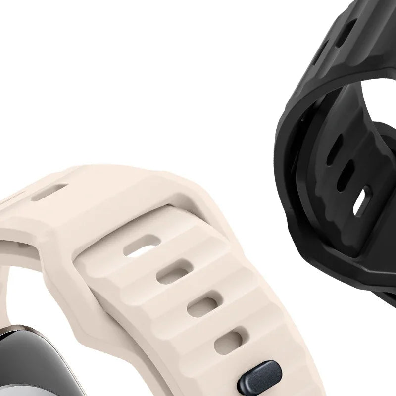 Sportuhrarmband aus belüftetem Silikon für Smartwatches, 40 mm, 44 mm, 46 mm, 47 mm, Fitnessarmband, Training, Sport | Sansoti