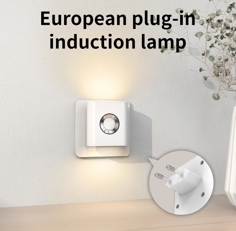 LED Wandlamp Stopcontact Bewegingssensor 5.8G Radar Warm Wit Slaapkamer Gang Toilet Nachtlamp Automatisch Sensor Nachtlicht Plug-in | Sansoti