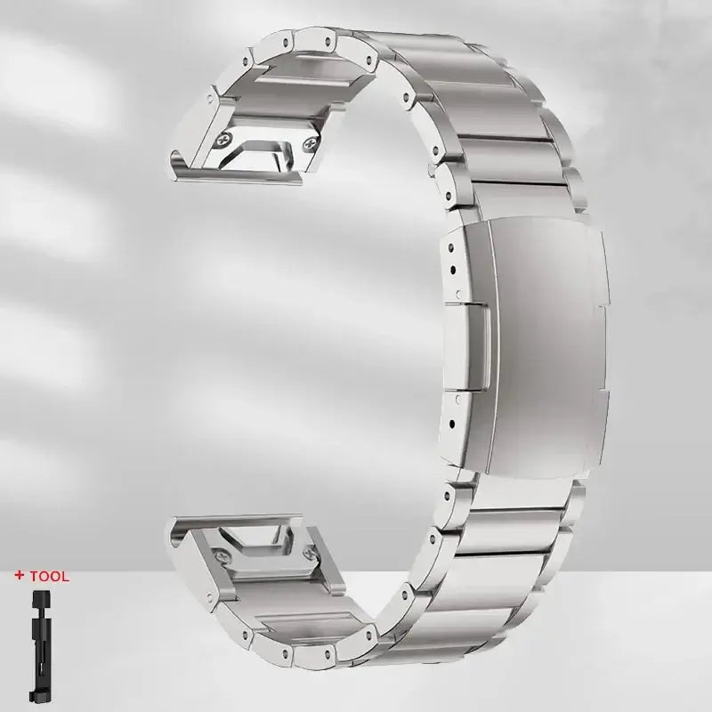 Edelstahl-Uhrenarmband mit Schnellverschluss für Smartwatch, 22 mm, 26 mm, verstellbares Metallarmband, universell | Sansoti