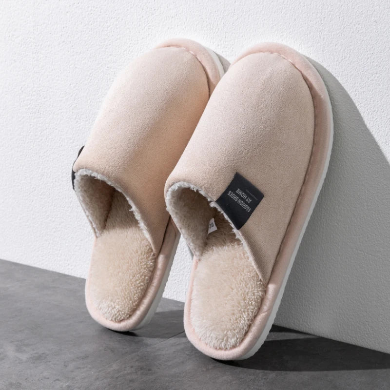 Suède pantoffels unisex binnenshuis antislip zool geruisloos warm comfortabel zachte voering heren dames | Sansoti