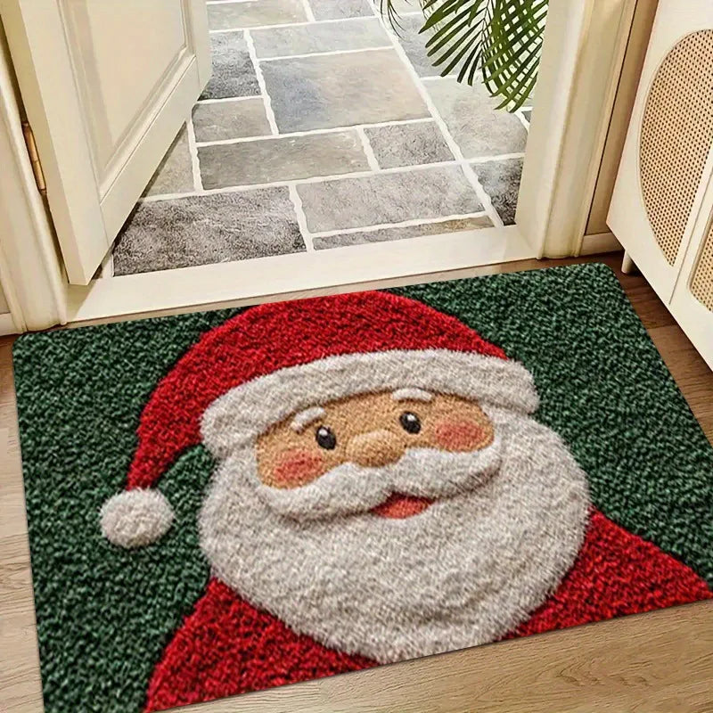 Kerstmat Deurkleed 40x60cm Antislip Feestelijke Entree Decor Kerstman Sneeuwpop Winter Seizoen Deurmat | Sansoti