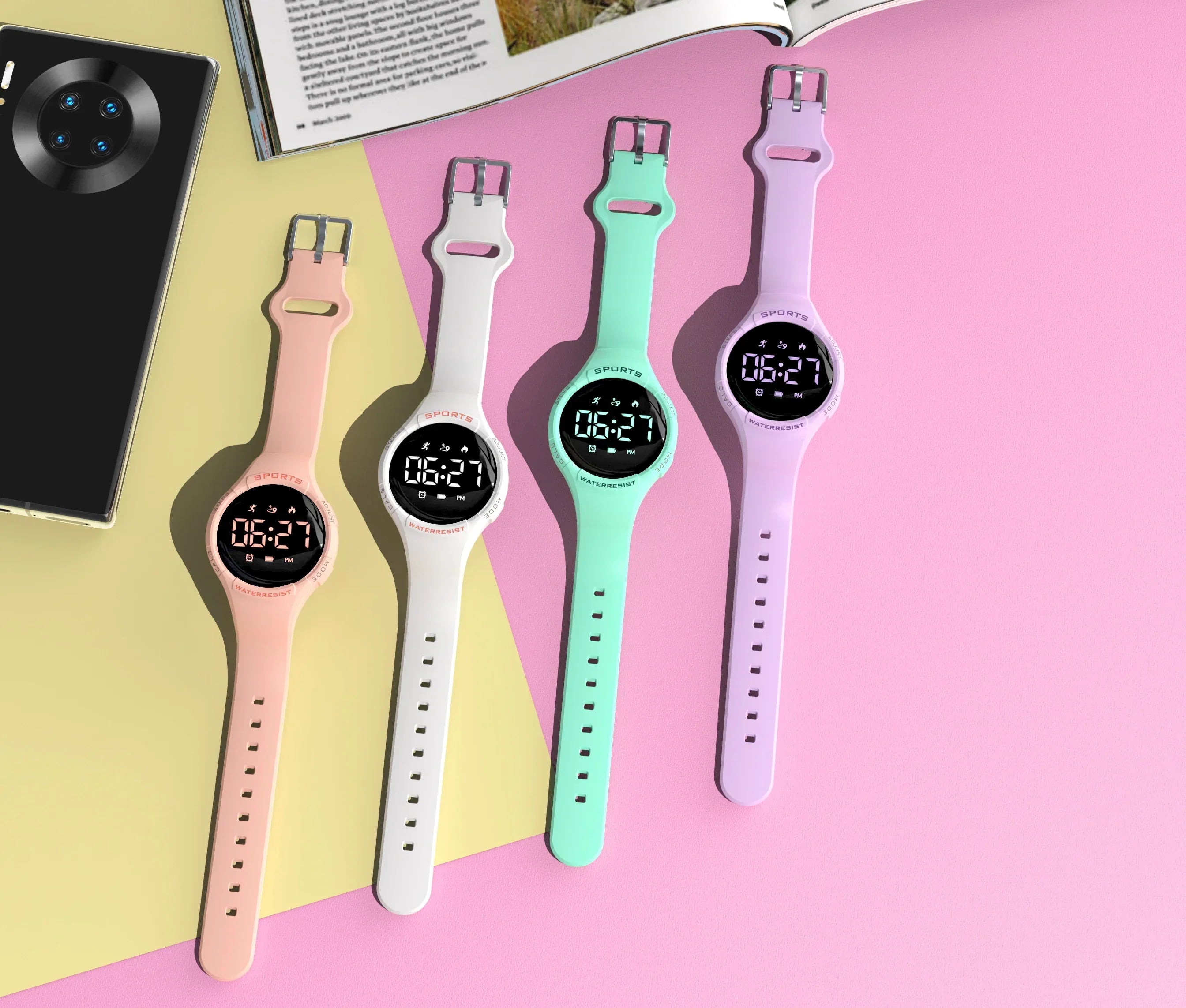 Smartwatch für Kinder mit IP68 Wasserdichtigkeit & 3D Sporttracking – Aktiver Tracker für Schule & Sport | Sansoti