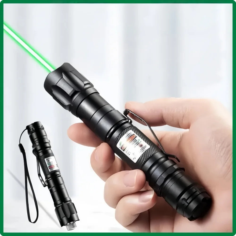 (Geen batterijen meegeleverd) Groene laserpointer, leermiddel, automatisch kattenspeelgoed, laserfocus, verstelbare laserpen