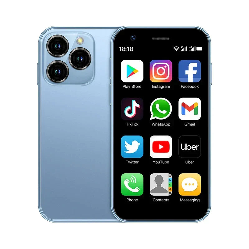 Kompaktes Mini-Smartphone, 3 Zoll, Android, Dual-SIM, WLAN, GPS, Taschenhandy, Reisehandy, Ersatzhandy, Kommunikation | Sansoti