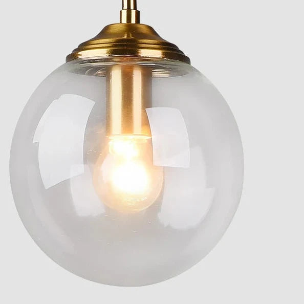Glazen Hanglamp Modern Glas Metaal E27 Fitting Snoerpendel Verlichting Slaapkamer Woonkamer 15cm Diameter | Sansoti