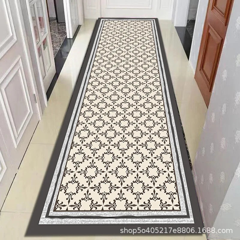 Tapis de couloir à motif géométrique marocain – Tapis de passage lavable antidérapant pour entrée, couloir et salon | Sansoti