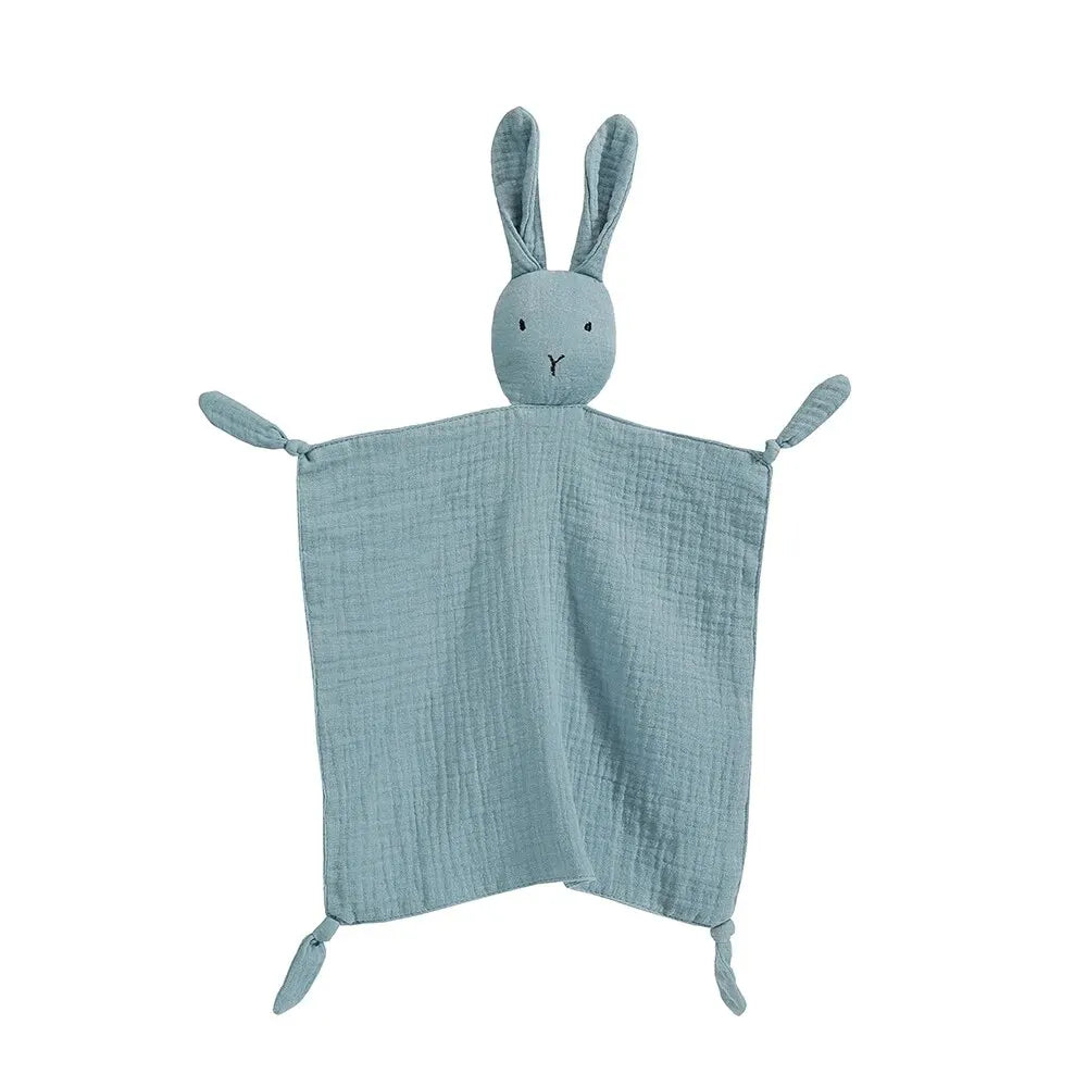 Katoenen Knuffeldoek met Dierkop voor Baby | Zachte Slaaphulp Pasgeborenen Kraamcadeau Troostdoekje Speelgoed | Sansoti