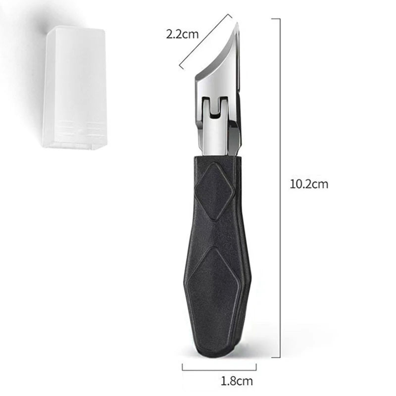 Ergonomic Toenail Clipper Stainless Steel Angled Tip Precision Thick Nails Pedicure Foot Care | Sansoti