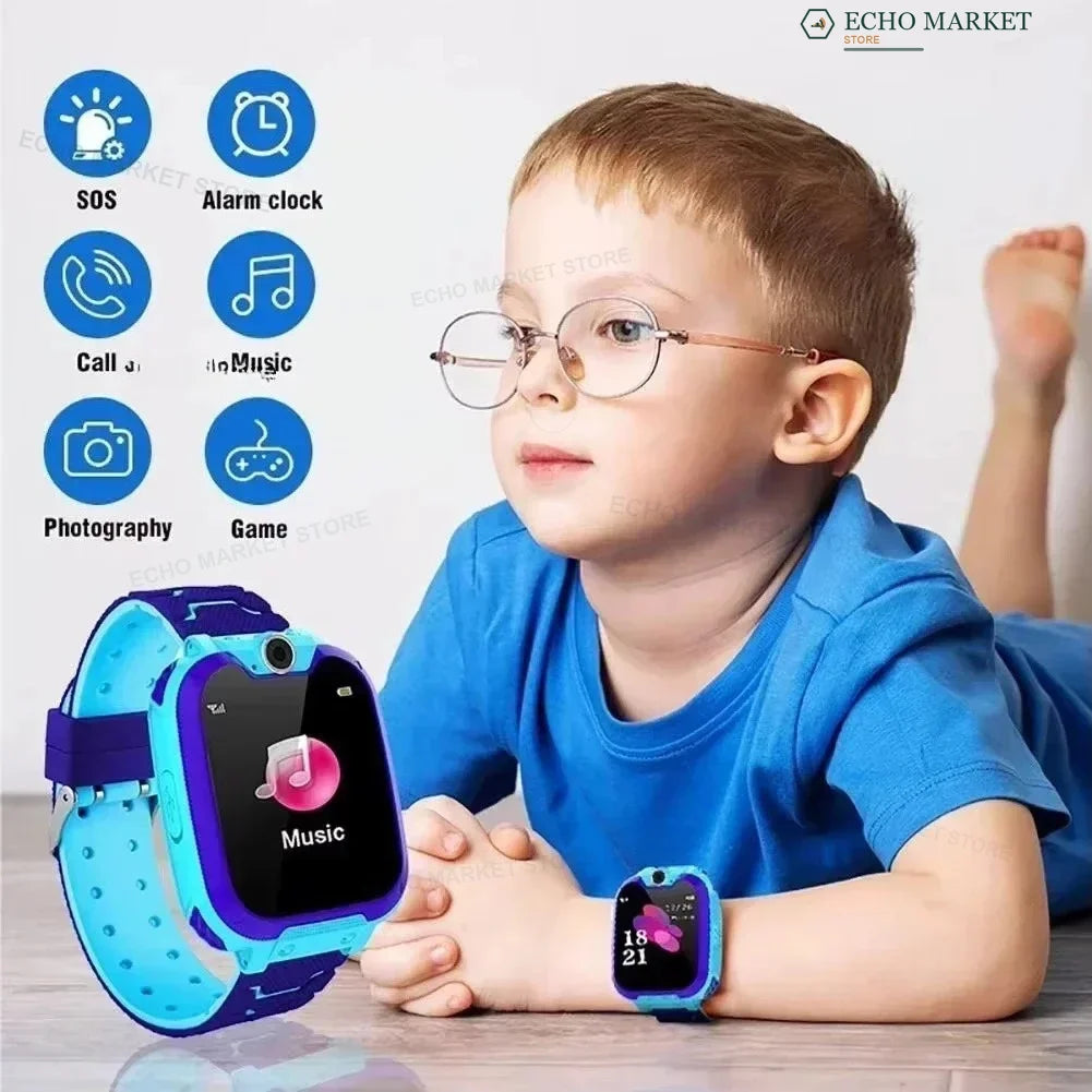 Waterdichte Kindersmartwatch met GPS-Tracking SOS-Functie en Ouderlijk Toezicht voor Android iOS Veiligheid | Sansoti