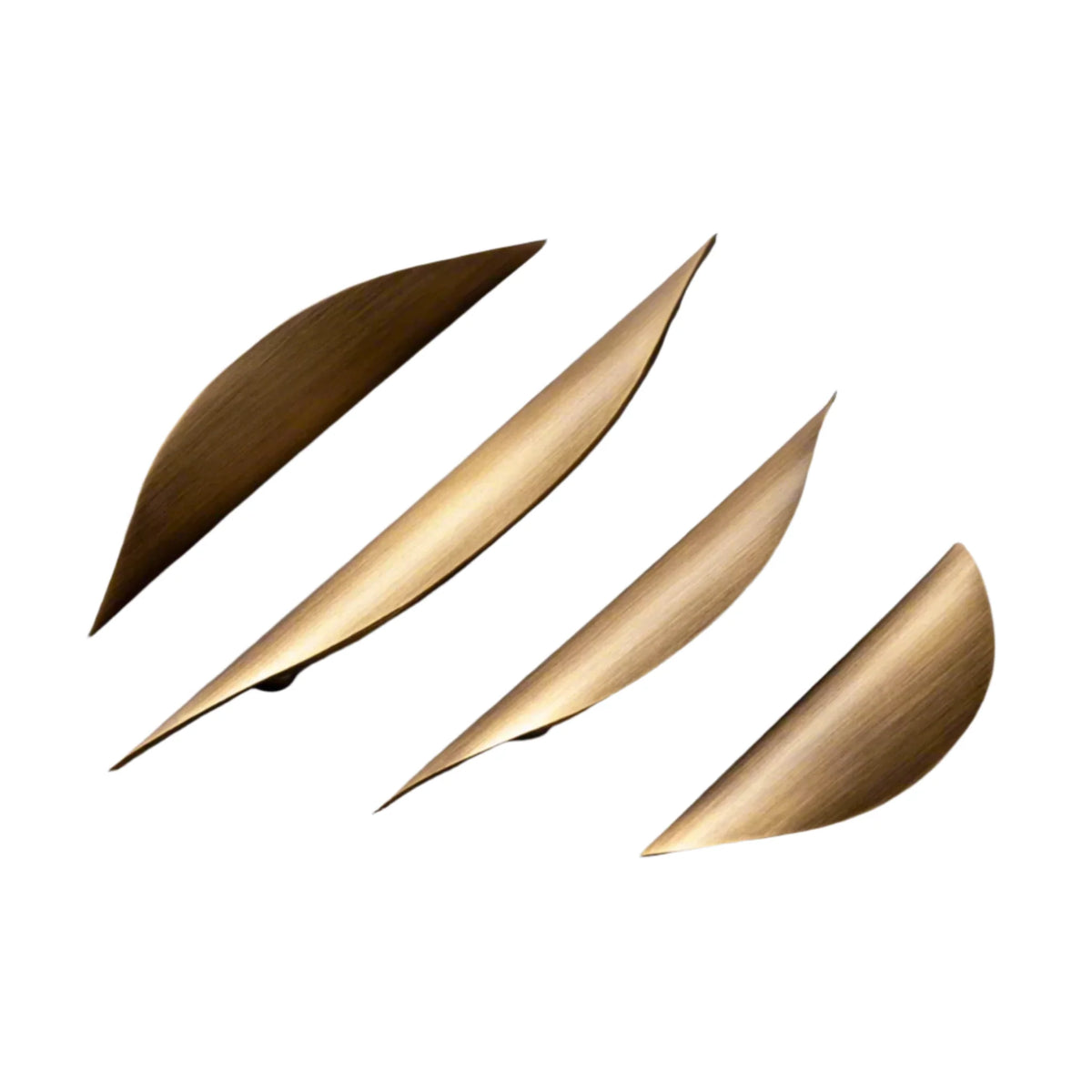 Geborsteld Messing Meubelgreep Modern Vintage Design Keuken Kast Lade Handvat Meubels Beslag 3 Maten Goud | Sansoti