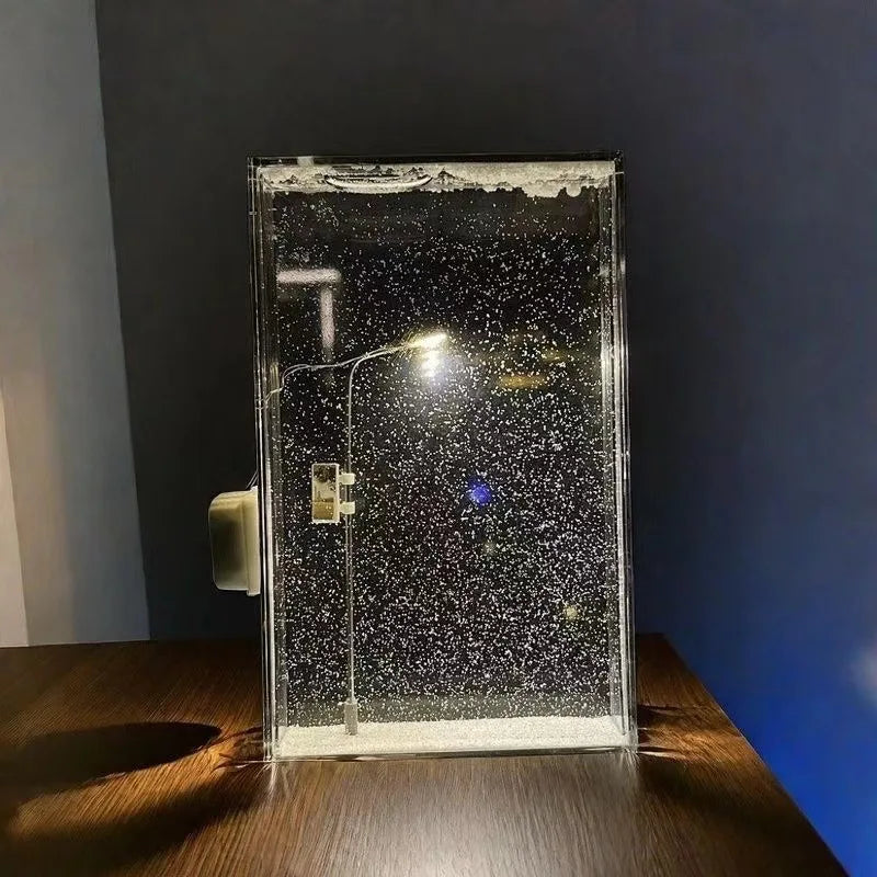 DIY Winterlandschap Tafellamp met Sneeuweffect en Warm Licht | Sansoti