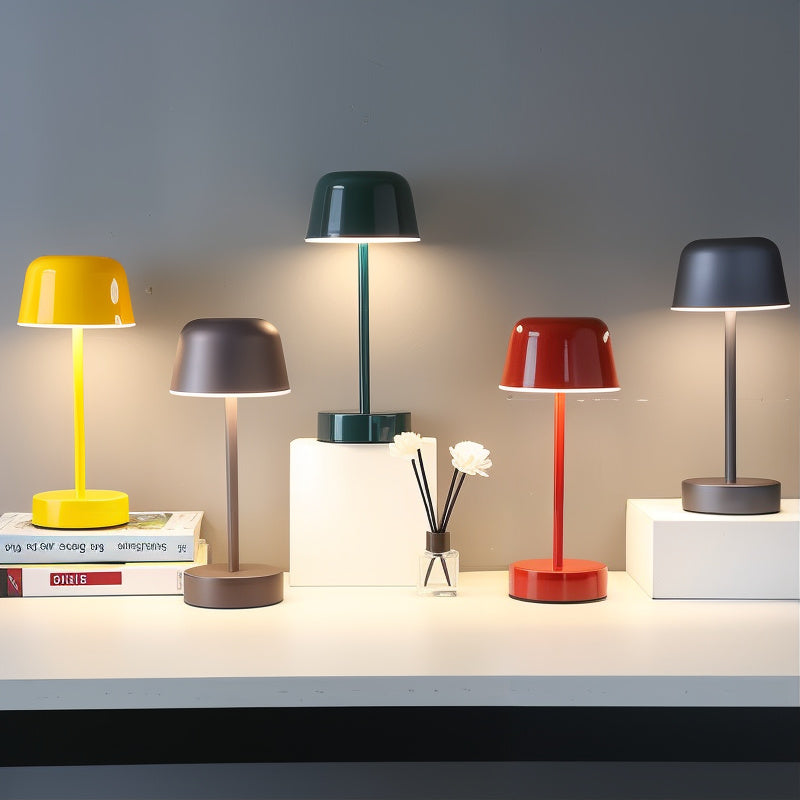 Wireless Rechargeable LED Table Lamp with Touch Control – Aluminum – Dimmable – 4-8 Hours Usage Time | Sansoti