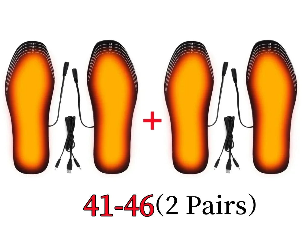 USB Heated Insoles Sizes 35-46, Trim to Fit, Ideal for Winter Sports, Skiing, Hiking and Outdoor Activities | Sansoti