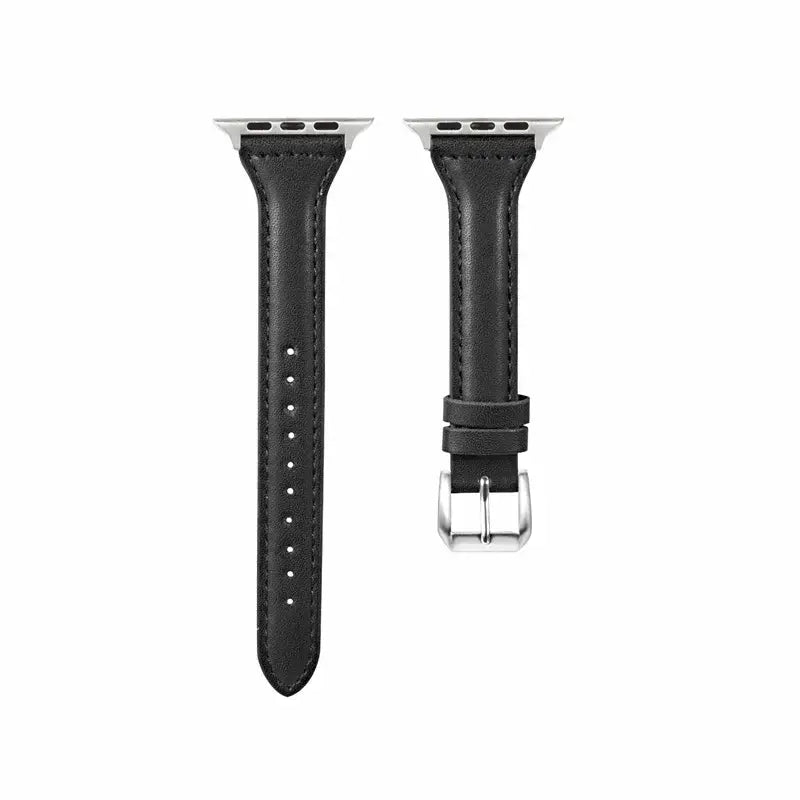 Bracelet de montre en cuir pour smartwatch, universel et réglable, 38-49 mm, bracelet haut de gamme au design sportif | Sansoti