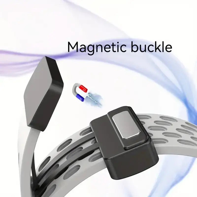 Atmungsaktives Silikonarmband für Smartwatches, magnetisch, 38–49 mm, verstellbar, Armband für Sport, aktive Freizeit und den täglichen Gebrauch | Sansoti