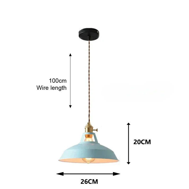 Aluminium hanglamp met E27 fitting in 8 moderne kleuren | Sansoti
