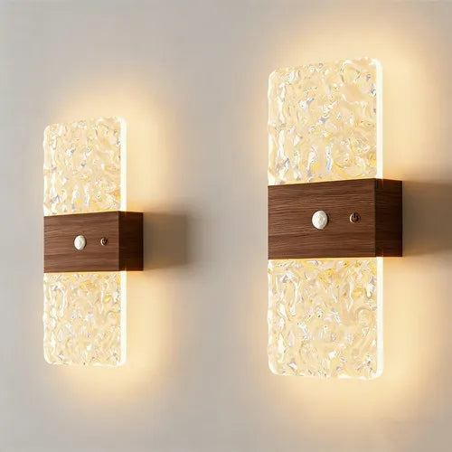 Draadloze wandlamp - 2 stuks binnenwandlampen met bewegingssensor, USB oplaadbaar, traploos dimbaar, draadloze batterij-wandlamp voor slaapkamer, wandverlichting