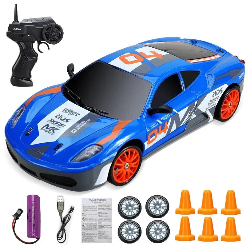 Minidrifter speelgoedauto RC-auto drift racer 2.4GHz afstandsbediening snelheid indoor outdoor kids jongens meisjes cadeau radiobestuurbare auto elektrisch voertuig | Sansoti