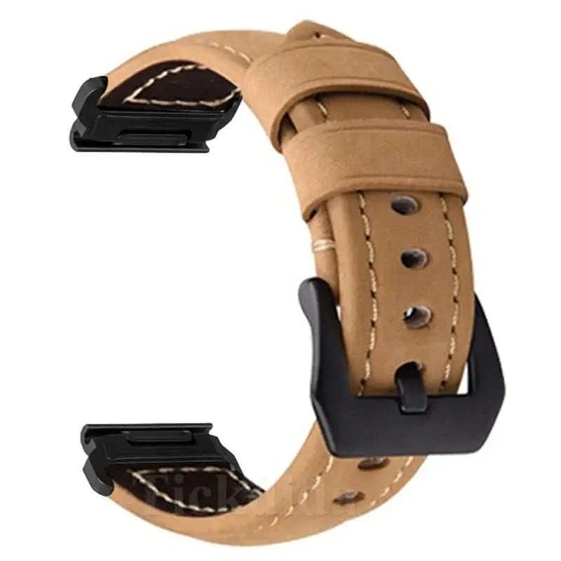 Lederarmband für Smartwatch 22 mm 26 mm Wechselbares Armband Schnellverschluss Braun Schwarz für Sportuhr | Sansoti