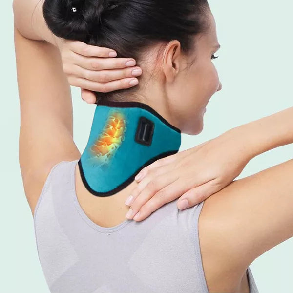 Electric Heated Neck Wrap, Adjustable, for Therapeutic Heat Treatment, Relaxation, Comfort, and Neck Massage at Home | Sansoti
