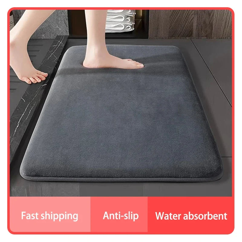 Badmat Antislip Sneldrogend Coral Velvet 50x80 60x90 Superzacht Absorberend Vloerkleed Badkamer Douchemat | Sansoti