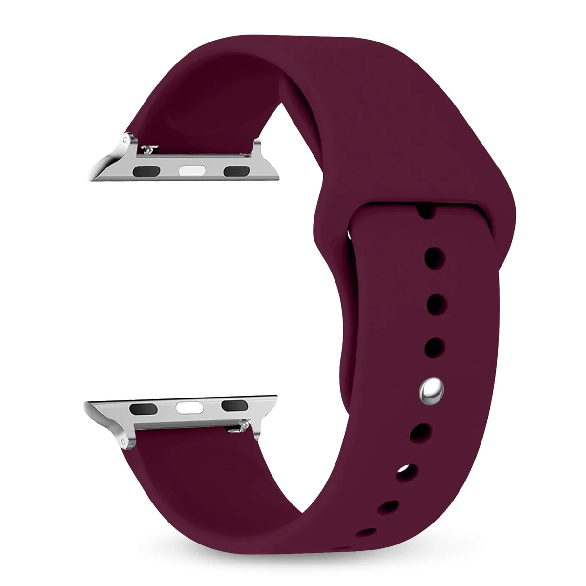 Wasserdichtes Silikonarmband mit verstellbarer Sport-Schließe für Smartwatches, 38–49 mm, sportlich und bequem | Sansoti