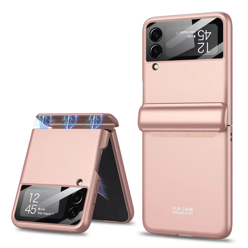 Etui ochronne do Samsung Galaxy Z Flip 4 z ładowaniem bezprzewodowym, odporne na upadki, elastyczne, trwałe | Sansoti