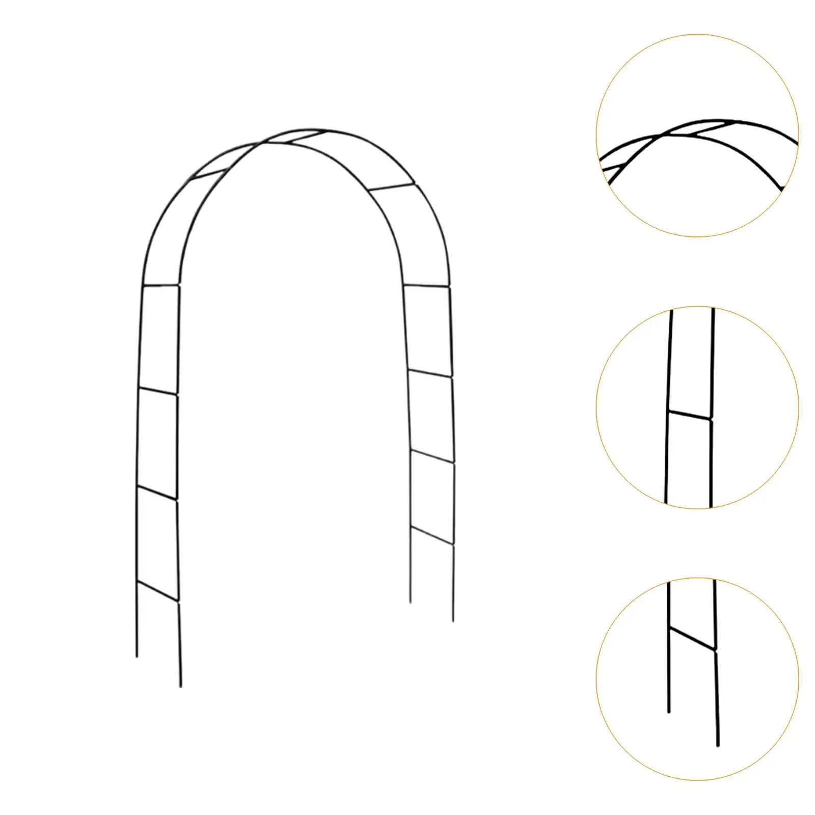 Arche de Jardin Métallique 240x140cm Fer Plantes Grimpantes Roses Arche Mariage Jardin Pergola DIY Arche de Roses Vigne Décoration Extérieure | Restfield