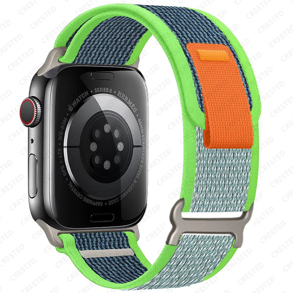 Bracelet de smartwatch en nylon Trail Loop, bracelet sport réglable avec boucle durable, bracelet multicolore pour poignet, actif | Sansoti