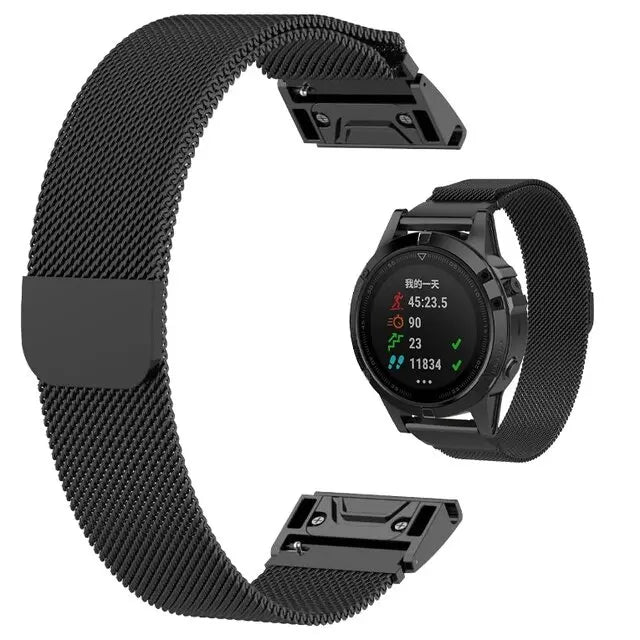 Milanese-Metallarmband für Smartwatches, 20, 22, 26 mm, magnetischer Verschluss, verstellbares, atmungsaktives Armband | Sansoti