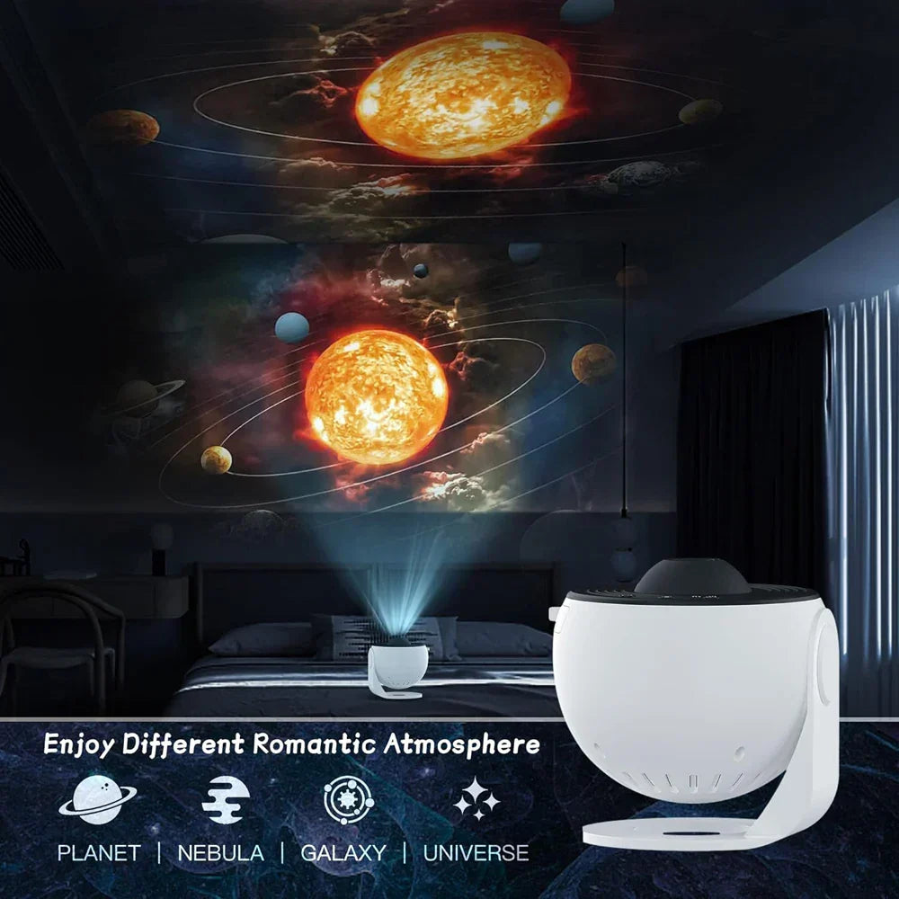 Star Projector 360° Rotatable with 13 Projection Discs Night Light Space Starry Sky Galaxy Ambient Lighting | Sansoti