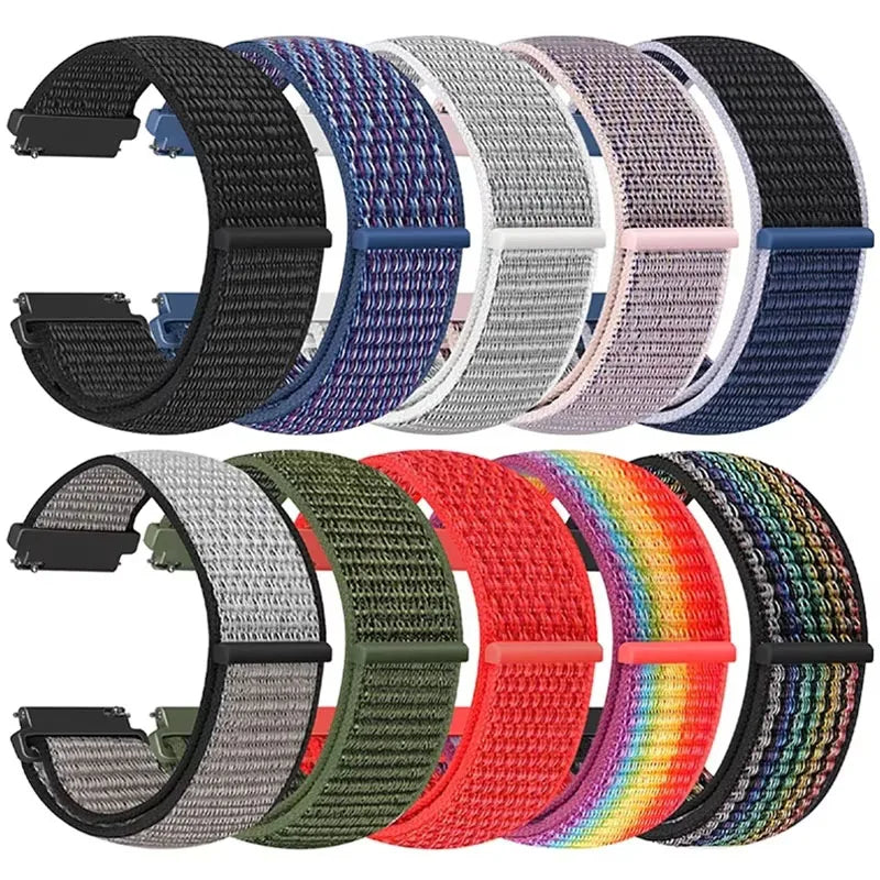 Nylonowy pasek sportowy do smartwatcha 20mm 22mm Oddychający Lekki Pasek typu Loop na nadgarstek Regulowany Trening Fitness | Sansoti