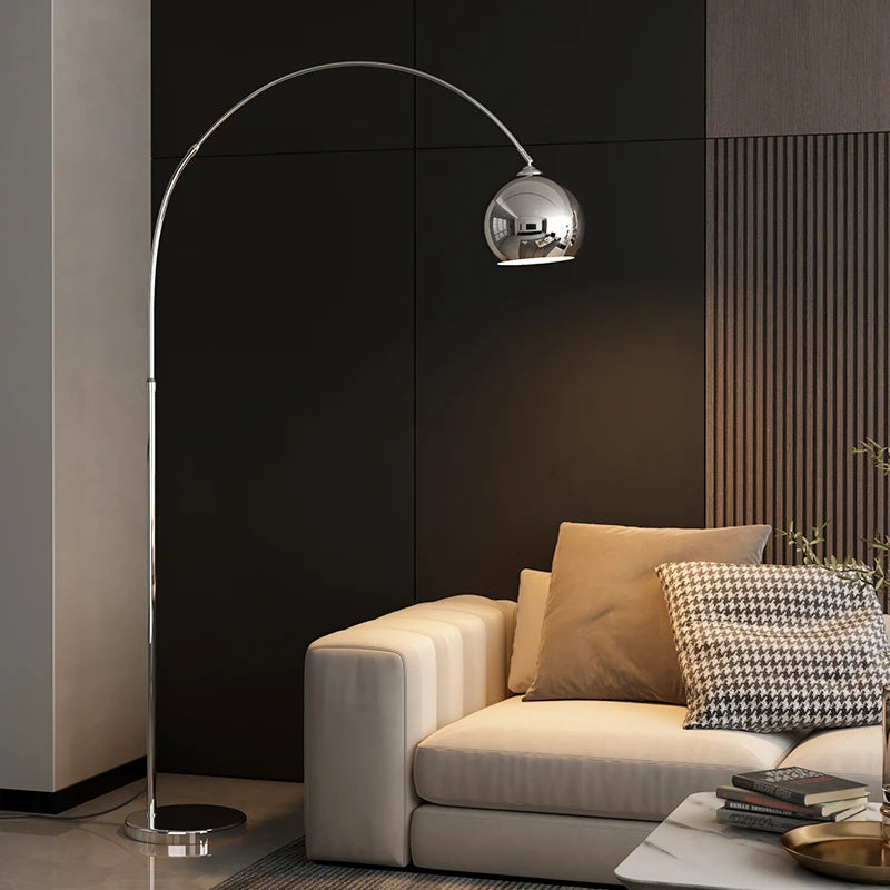 Boog Vloerlamp Metaal Verstelbaar E27 110cm Modern Woonkamer | Sansoti