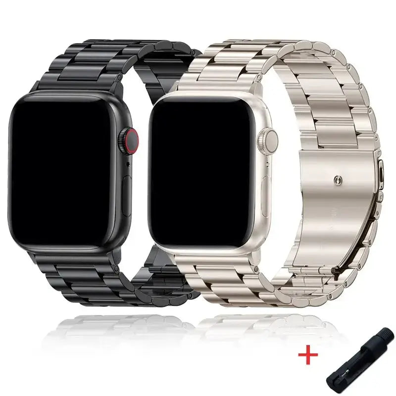 Armband aus Edelstahl für Smartwatch, Premium-Metallarmband, verstellbar, stilvoll, elegant | Sansoti