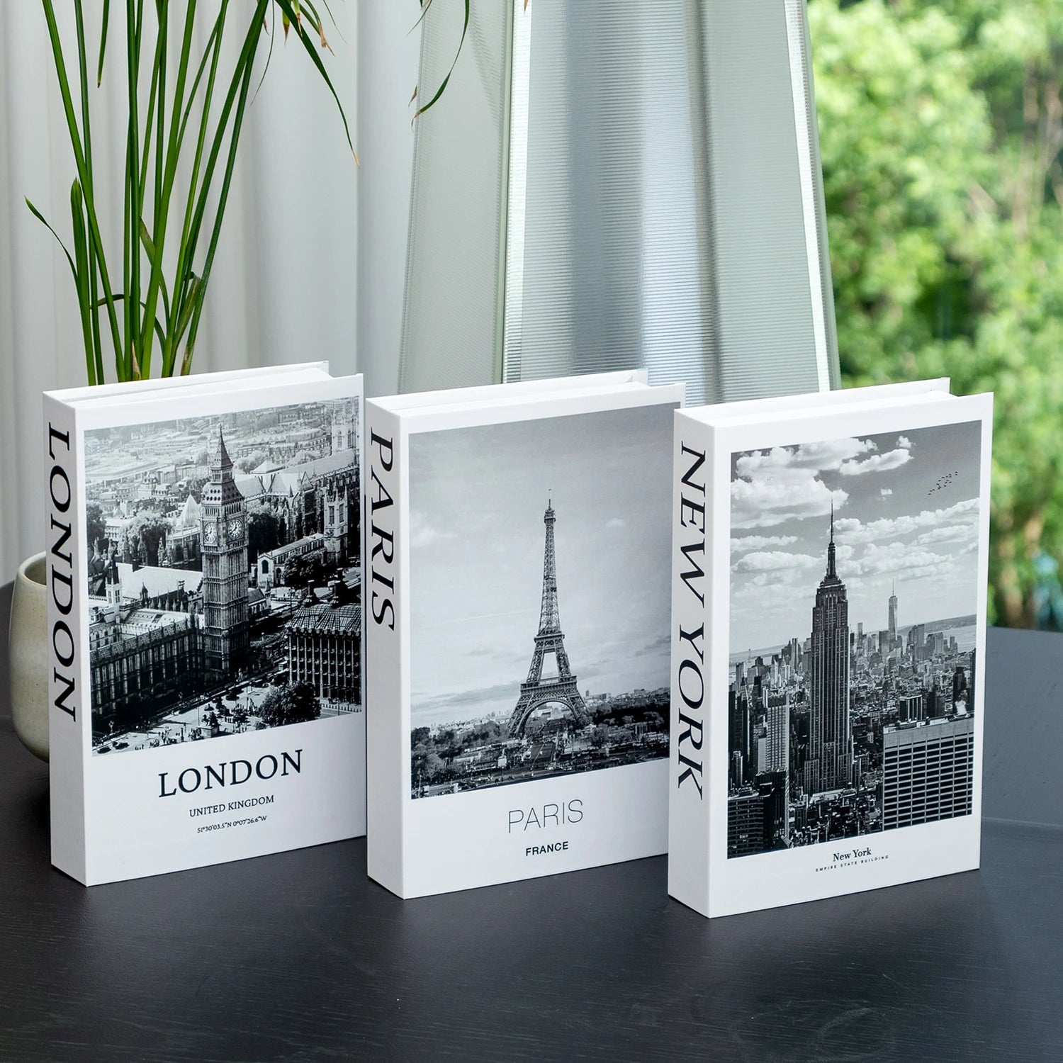 Décoration table basse Ensemble de 3 livres Design pliable Table basse style | Restfield