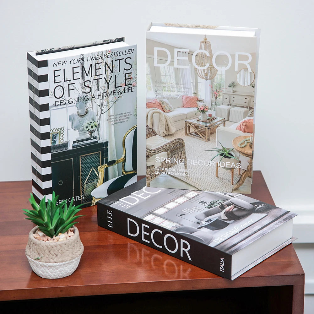 Décoration table basse Ensemble de 3 livres Design pliable Table basse style | Restfield