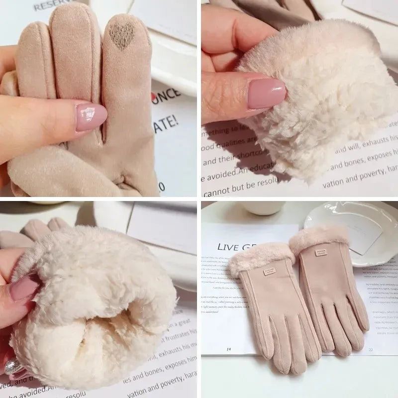 Touchscreen Handschoenen Suède Dames Winter Warm Elegant Klassiek Tijdloos Stijlvol Comfortabel Zacht | Sansoti