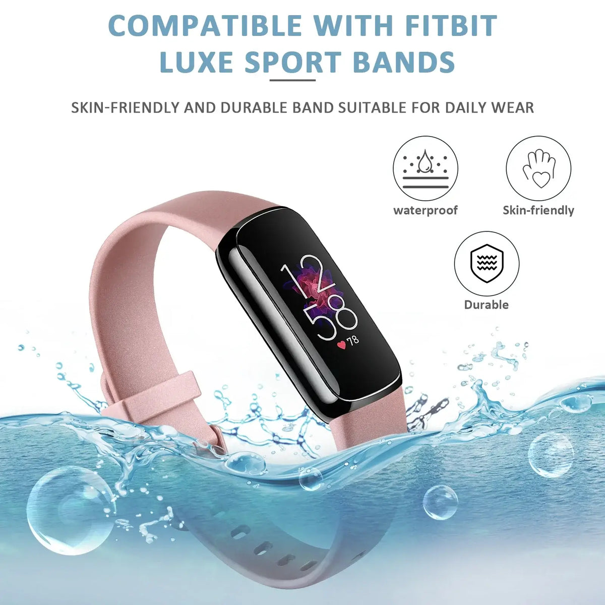 Bracelet de montre en silicone résistant à l’eau, réglable, pour montre de sport et smartwatch, idéal pour un mode de vie actif | Sansoti