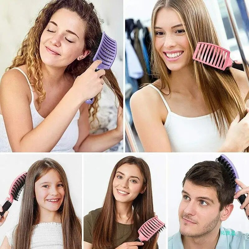 Detangling Hairbrush for Wet and Dry Hair – Reduces Hair Breakage – Suitable for All Hair Types and Textures | Sansoti